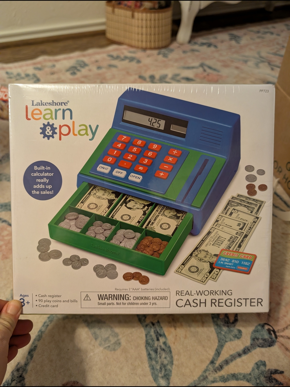 Lakeshore Learn & Play Real-Working Cash Register - Blue and Green